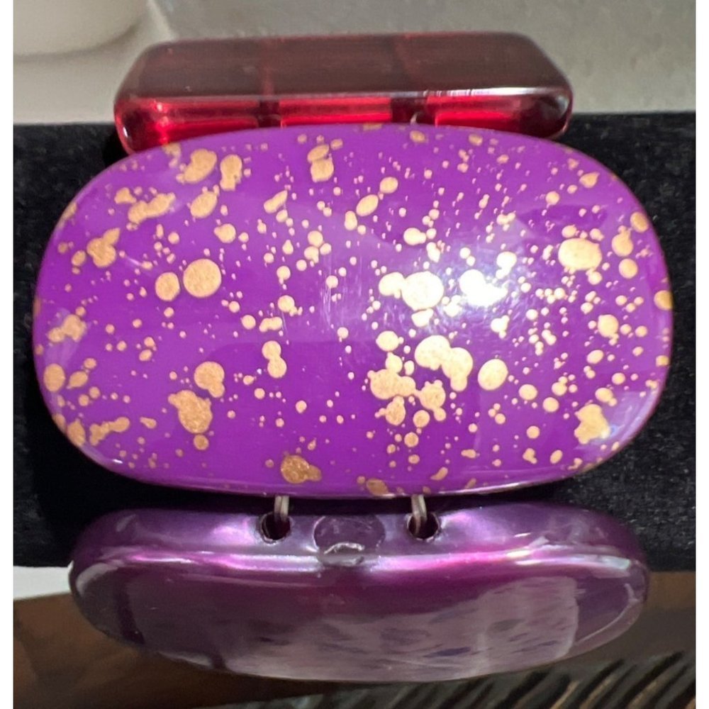 Purple Elastic Panel Plastic Bracelet -- 75 26$